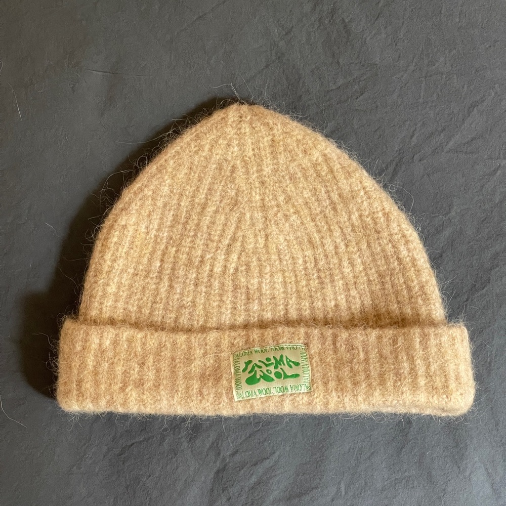 Paloma Wool Vanessa Beanie in Beige Merino Wool Alpaca
